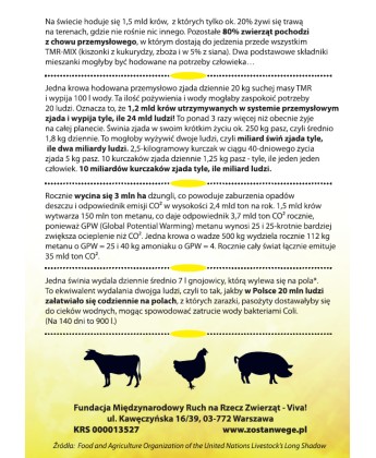 Pakiet 50 szt. ulotek Chroń ziemię dietą - na temat ekologii i diety wegańskiej