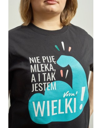 Koszulka męska NIE PIJĘ MLEKA A I TAK JESTEM WIELKI 