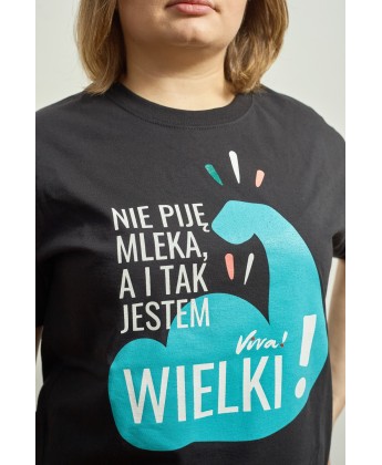 Koszulka męska NIE PIJĘ MLEKA A I TAK JESTEM WIELKI