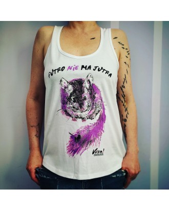 Koszulka damska na ramiączkach ANTYFUTRO - szynszyla