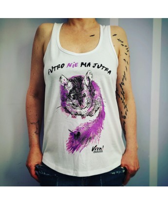 Koszulka damska na ramiączkach ANTYFUTRO - szynszyla