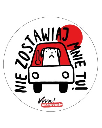 Naklejka samochodowa NIE ZOSTAWIAJ MNIE TU!