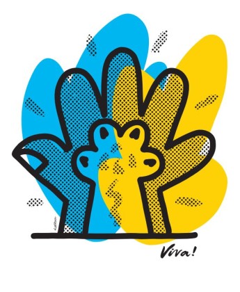 Koszulka unisex "ŁAPKI" -  POMOC DLA ZWIERZAKÓW Z UKRAINY