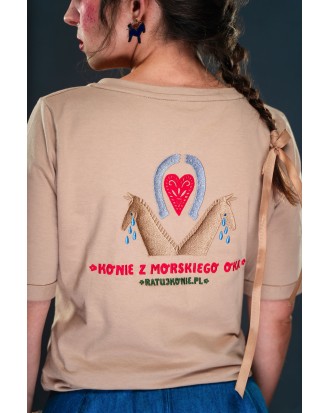 Haftowana koszulka damska Konie z Morskiego Oka 