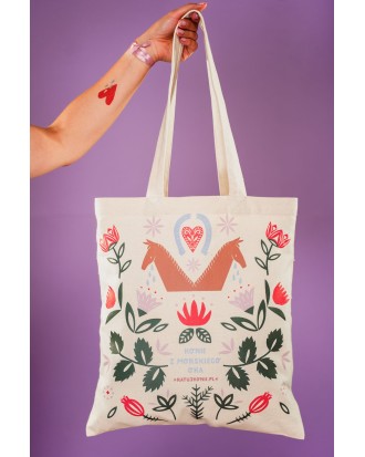 Biała torba na ramię Konie z Morskiego Oka 