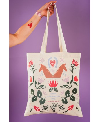 Biała torba na ramię Konie z Morskiego Oka 