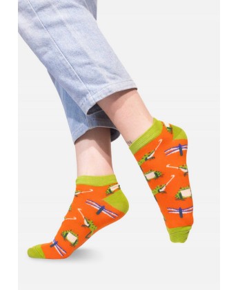 Skarpetki stopki Żaba Śmieszka z bawełny organicznej