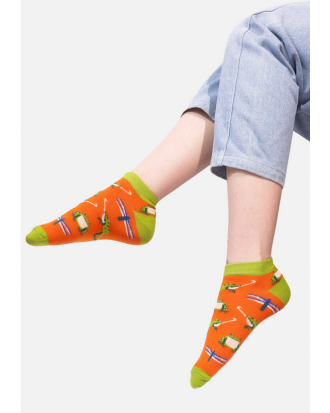 Skarpetki stopki Żaba Śmieszka z bawełny organicznej
