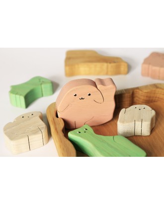 Drewniane puzzle dla dzieci „Psy”