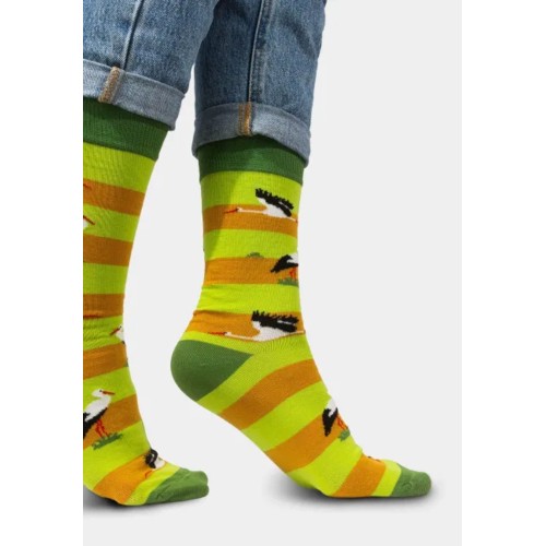 Skarpetki Bociany z bawełny organicznej