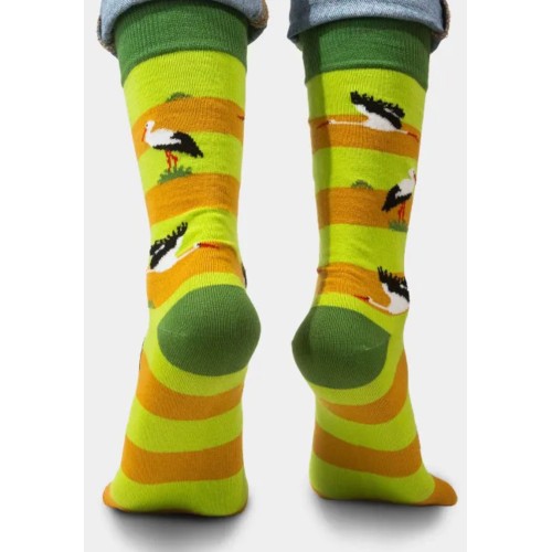 Skarpetki Bociany z bawełny organicznej