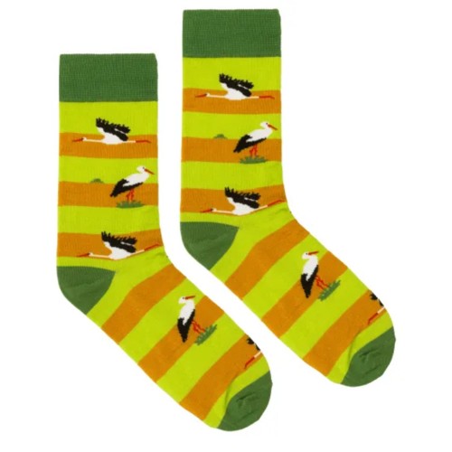 Skarpetki Bociany z bawełny organicznej