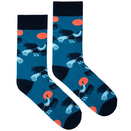 Skarpetki Żuraw z bawełny organicznej