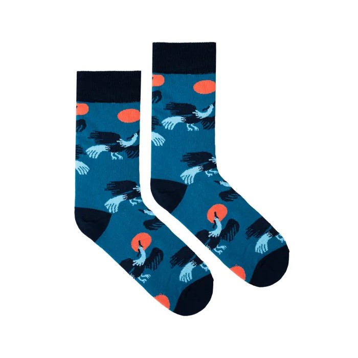 Skarpetki Żuraw z bawełny organicznej