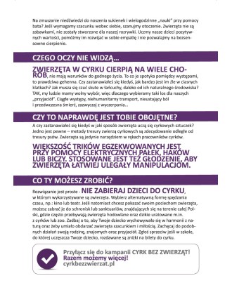 Pakiet 50 ulotek - Czego nie wiesz o cyrkach?